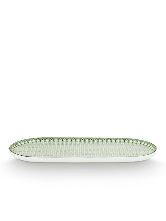 PiP Studio Plate Shallow Oval made of Porcelain Multicolour 25x12cm
