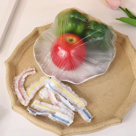 Set 100 Capace de Unică Folosință Transparent cu Capete Colorate Abyz
