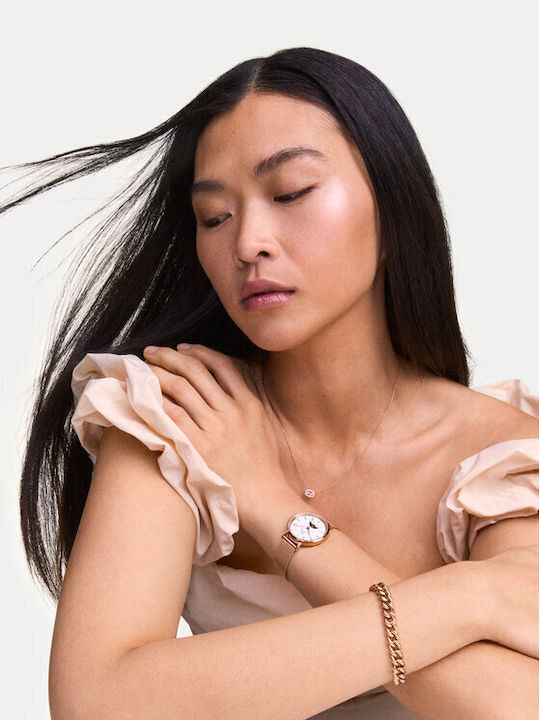 Daniel Wellington Women's Watch 32mm Battery with Pink Gold Metal Bracelet