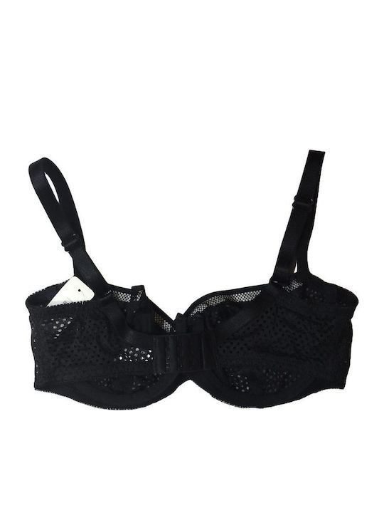 Balconette Balconette Bra without Padding Underwire Black