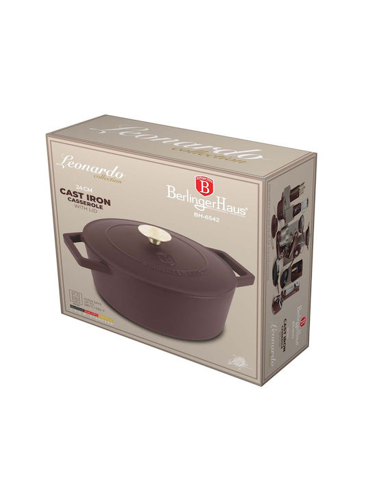 Berlinger Haus Leonardo Collection Deep Pot made of Cast Iron 4.35lt / 24cm