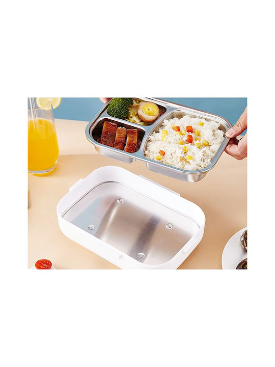 Verk Group Ηλεκτρικό Δοχείο Φαγητού Inox Λευκό 900ml