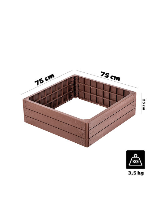 Kadax Hochbeet Gemüsebeet Braun 75x75cm