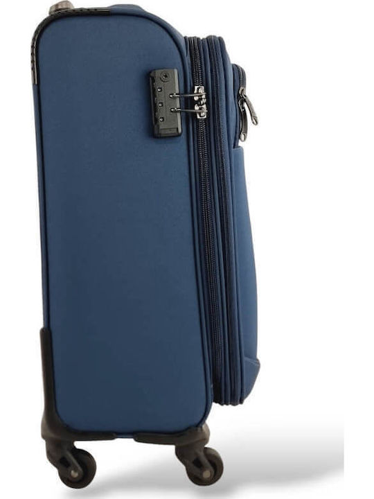 Rain Reisegepäck Kabinen Stoff Blau mit 4 Rädern Höhe 56cm