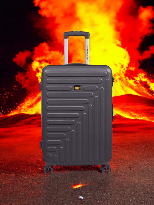 CAT Rockford Medium Hard Black Travel Suitcase with 4 Wheels Height 67.5cm