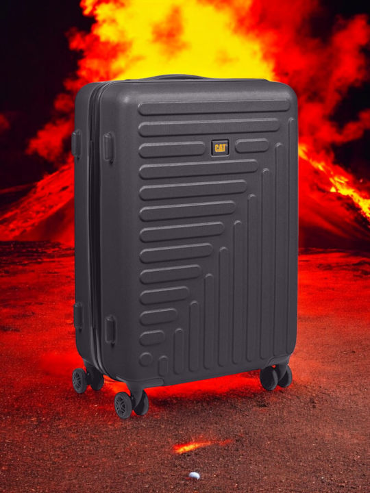 CAT Rockford Medium Hard Black Travel Suitcase with 4 Wheels Height 67.5cm