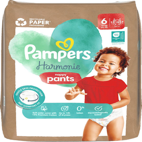 Pampers Памперси гащи Harmonie № 6 за 15+kg 76бр