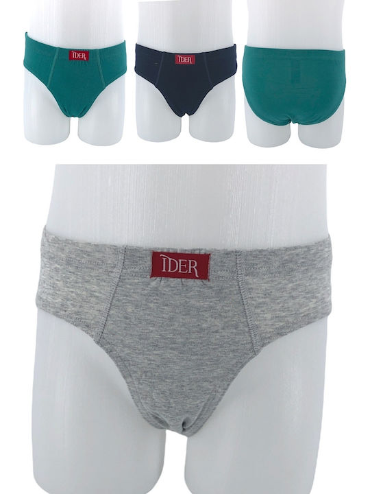 IDER Set Kinder-Slips Blue, Grey, Green 3Stück