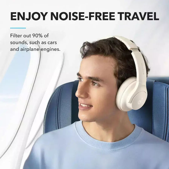 Soundcore by Anker Q20i Wireless / Wired Over Ear Headphones with 40 hours of Operation and Quick Charge White