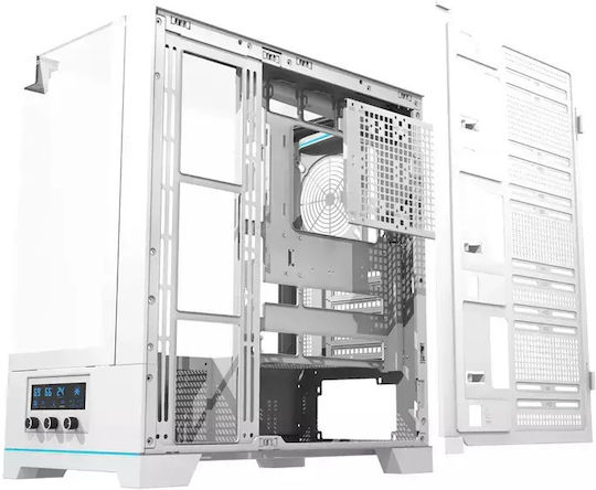 Darkflash DY450 Gaming Midi-Turm Computergehäuse mit Seitenfenster Weiß