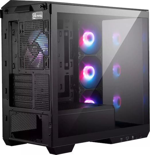 MSI MAG PANO 100R PZ Gaming Midi Tower Κουτί Υπολογιστή με RGB Φωτισμό Μαύρο