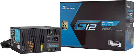Seasonic G12 GC 850W Black Computer Power Supply Full Wired 80 Plus Gold