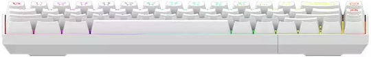Aqirys Mira Wireless Gaming Mechanical Keyboard 65% with Outemu Red switches and RGB lighting (English US) White