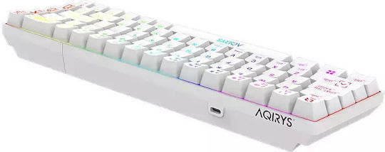 Aqirys Mira Wireless Gaming Mechanical Keyboard 65% with Outemu Red switches and RGB lighting (English US) White