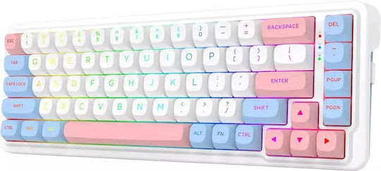 Redragon Ασύρματο Gaming Μηχανικό Πληκτρολόγιο 65% με RGB φωτισμό (Αγγλικό US)