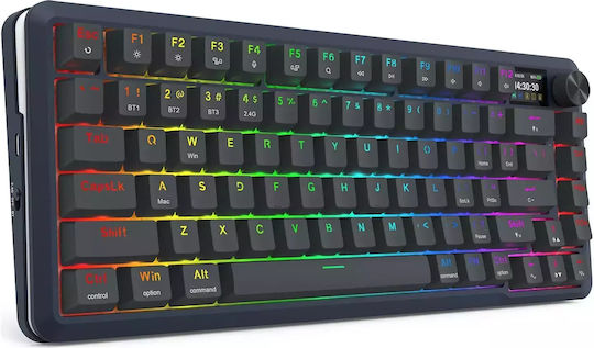 Redragon Flekact K708RGB-PRO Ασύρματο Οπτικό Gaming Πληκτρολόγιο 75% με RGB φωτισμό (Αγγλικό US)