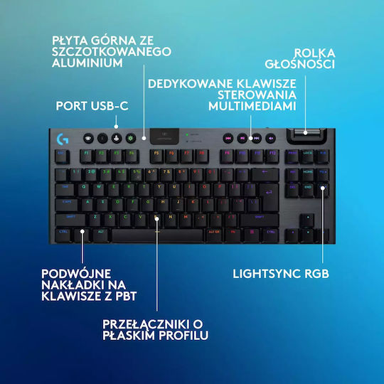 Logitech G915 X Lightspeed TKL Drahtlos Gaming Mechanische Tastatur Tenkeyless mit GL Taktil Schaltern und RGB-Beleuchtung (Englisch US)