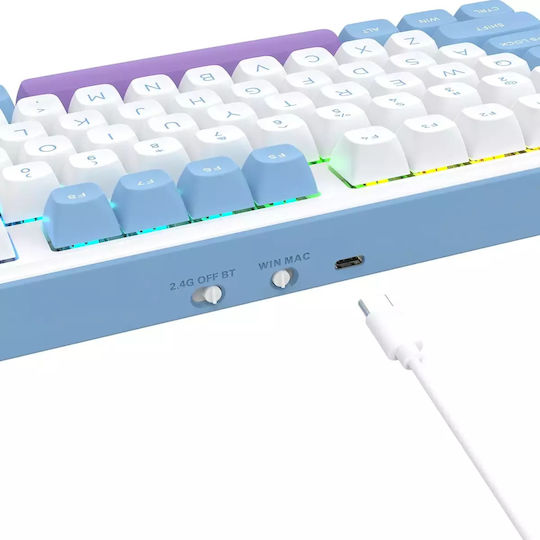 Redragon K707WBP-RGB-PRO Ασύρματο Gaming Μηχανικό Πληκτρολόγιο Tenkeyless με RGB φωτισμό (Αγγλικό US) StarBlade