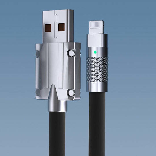 Treqa Редовна USB-A към Lightning кабел 100W Черен 1м