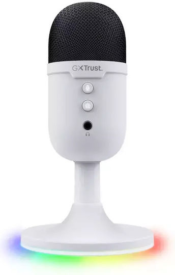 Trust GXT 234W Μικρόφωνο USB Επιτραπέζιο σε Λευκό Χρώμα