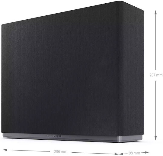 Sharp Aquos CP-AWS0101 Wireless Active Subwoofer with Speaker 4" 45W Black