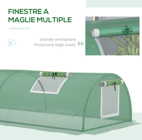 Outsunny 845-769V01GN Greenhouse Tunnel 3x0.8x0.45m