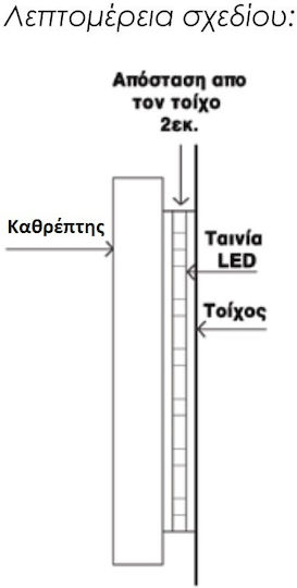 Semi S4580-3 Καθρέπτης Led Αφής 45x80cm