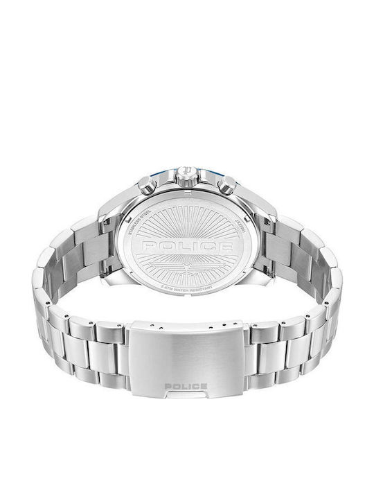 Police Men's Watch Battery with Silver Metal Bracelet
