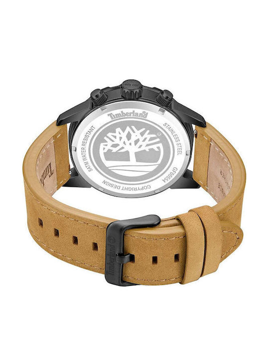 Timberland Campton Men's Watch Battery with Brown Leather Strap