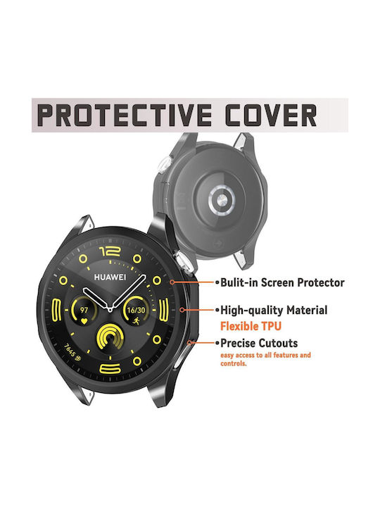 Defense Frame Plastic Case in Black color for Huawei Watch GT 4 46mm