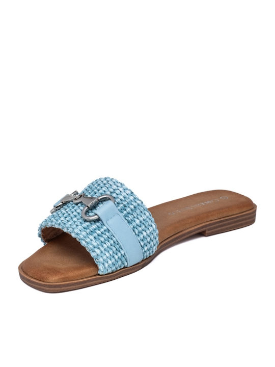 Women's Flat Sandals in Blue Color
