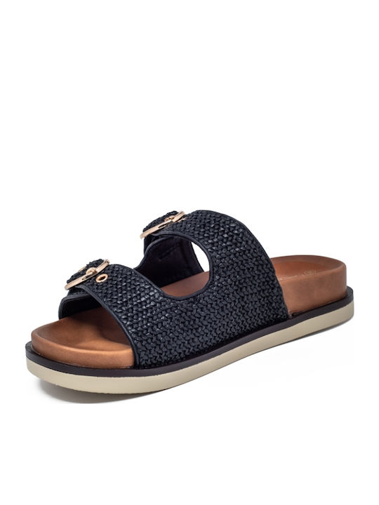 Flache Sandalen für Damen Flatforms in Schwarz Farbe