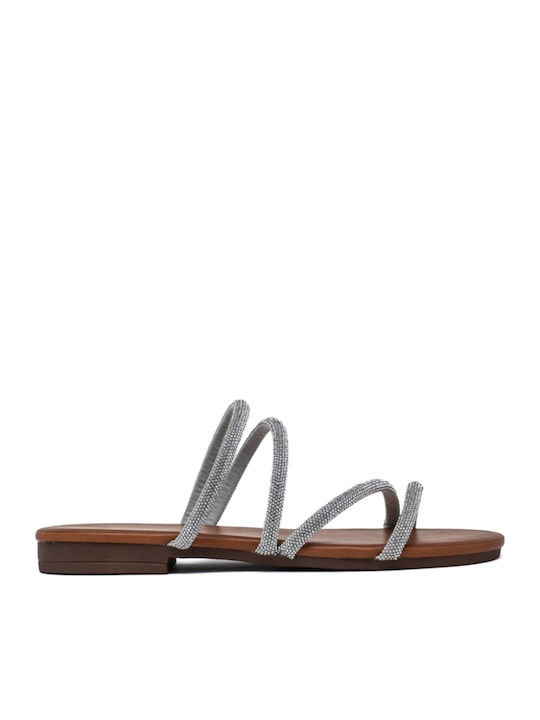 Women's Flat Sandals in Brown Color