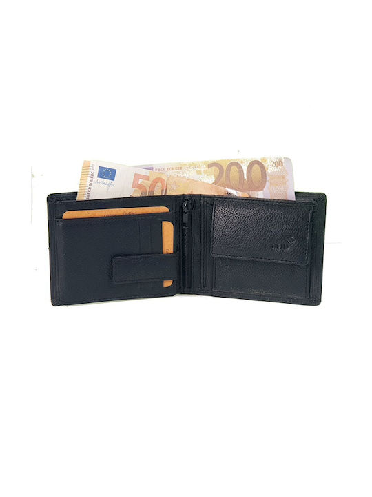 Lavor Men's Leather Card Wallet with RFID Black