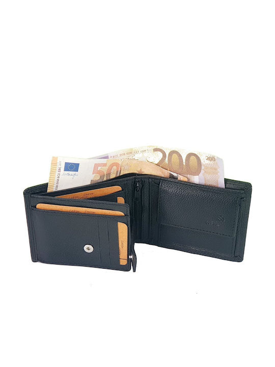 Leather Men's Wallet Cards with RFID Black