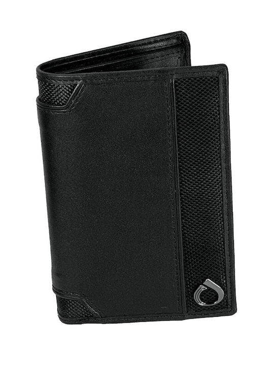 Leather Men's Wallet Coins with RFID Black