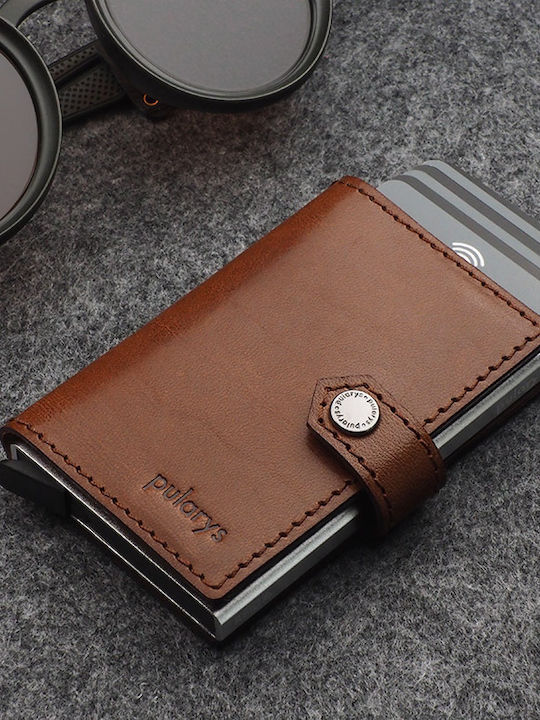 Leather Men's Wallet Classic with RFID Brown