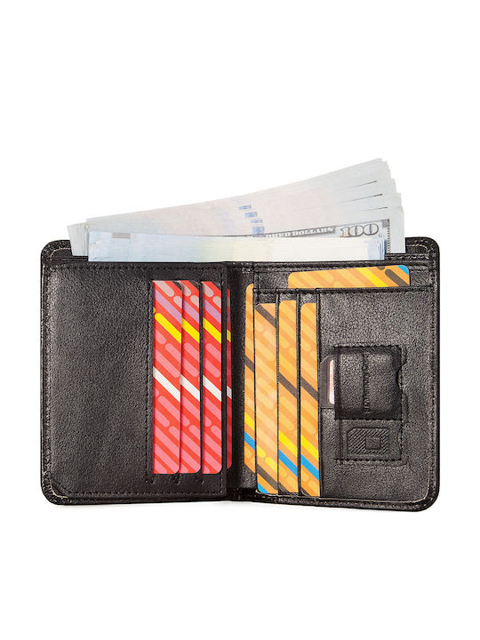 Кожен Мъжки Портфейл с RFID Черен
