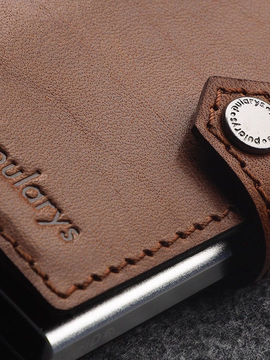 Leather Men's Wallet Classic with RFID Brown