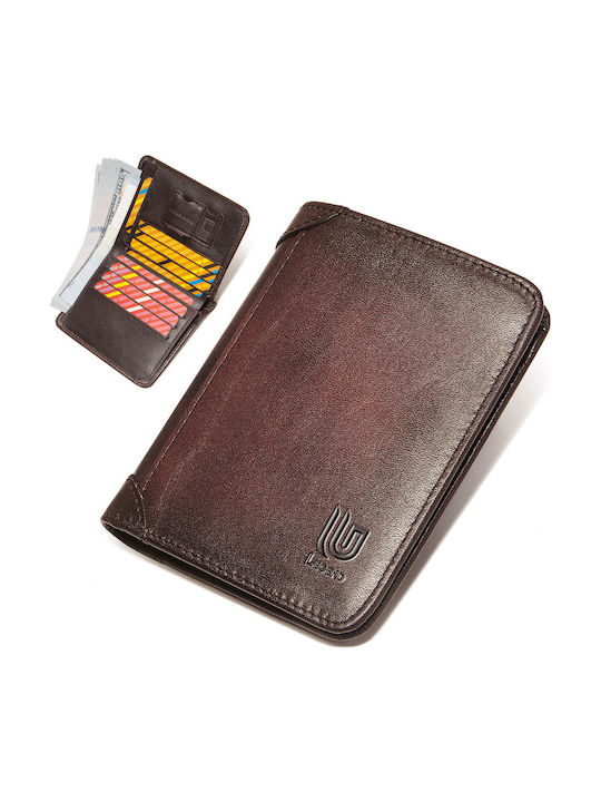 Кожен Мъжки Портфейл с RFID Кафяв
