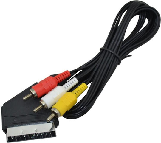 Goobay Cable Scart male - Component male 1.5m Black 02.005.0009