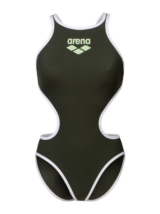 Athletic One-Piece Swimsuit Green