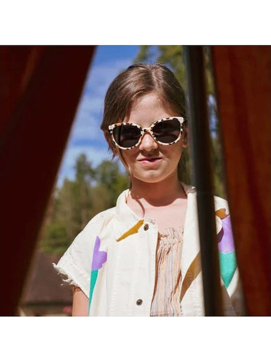 KiETLA Buzz Unbreakable Butterfly Kids Sunglasses with Polarized Lens Beige for 4-6 Years