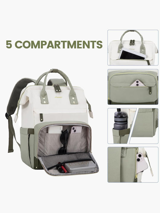 Lovevook Tasche Rucksack für Laptop 15.6" Beige/light green MB2046