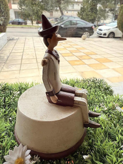 JK Home Decoration Decorative Statuette made of Plastic Pinocchio Wind-up 15cm 1pcs