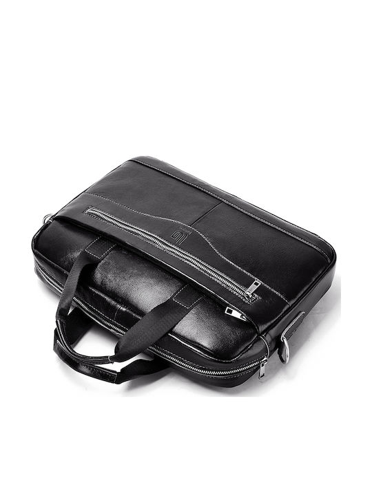 Leather Men's Bag Handbag Black