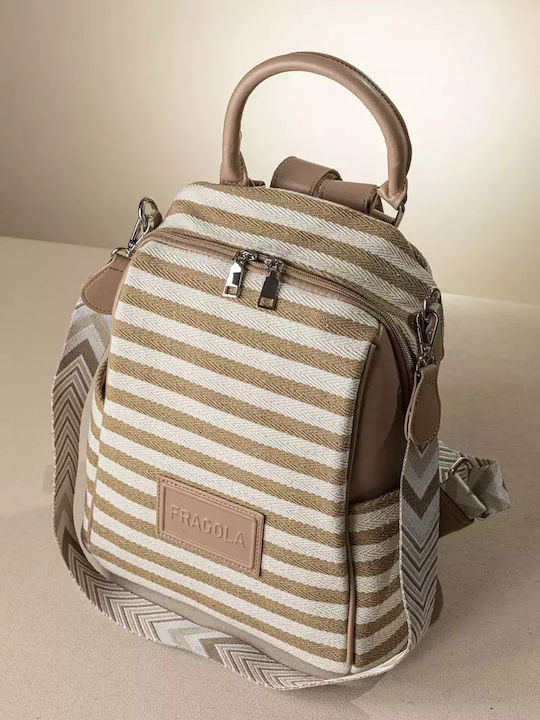 Fragola Damen Tasche Rucksack Beige