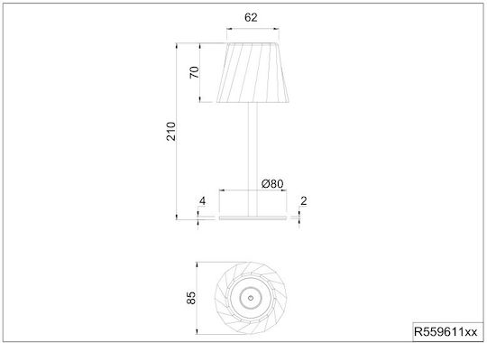 Trio Lighting Μεταλλικό Πορτατίφ LED με Πράσινο Καπέλο και Βάση
