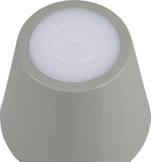 Trio Lighting Μεταλλικό Πορτατίφ LED με Γκρι Καπέλο και Βάση Trio Lighting Μεταλλικό Πορτατίφ LED με Γκρι Καπέλο και Βάση