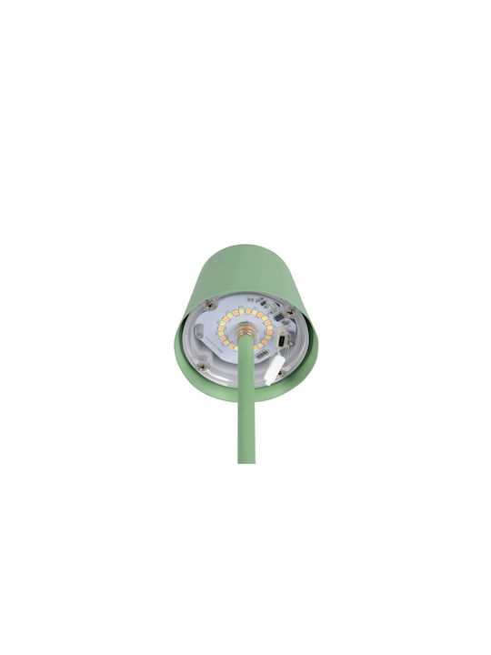 Trio Lighting Μεταλλικό Πορτατίφ LED με Πράσινο Καπέλο και Βάση